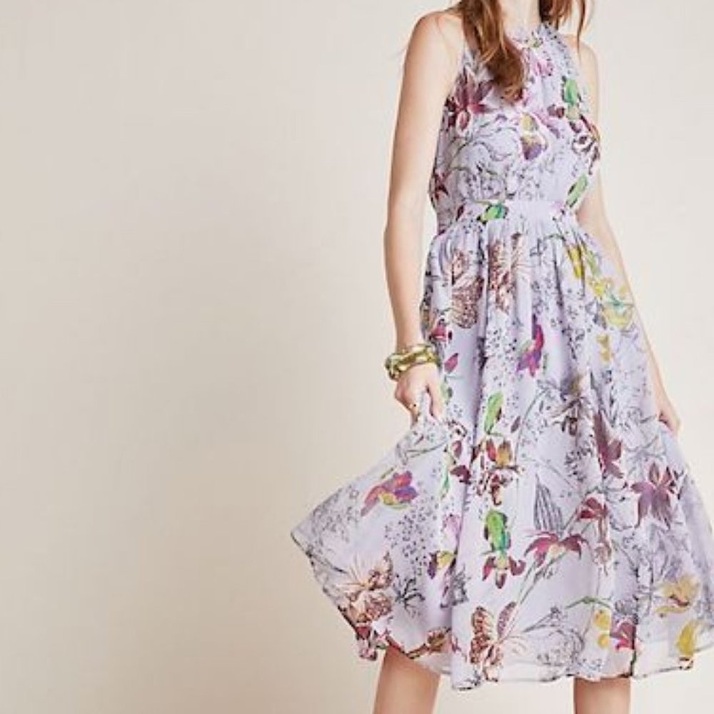 Purple Floral Anthropologie Dress